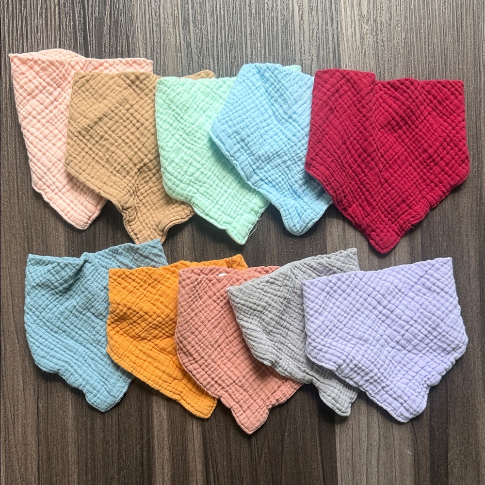 Colorful Kids Bandana Bib Set